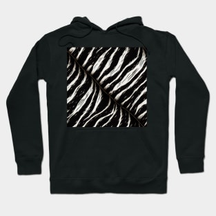 Stylized Zebra Fur - Printed Faux Hide #9 Hoodie